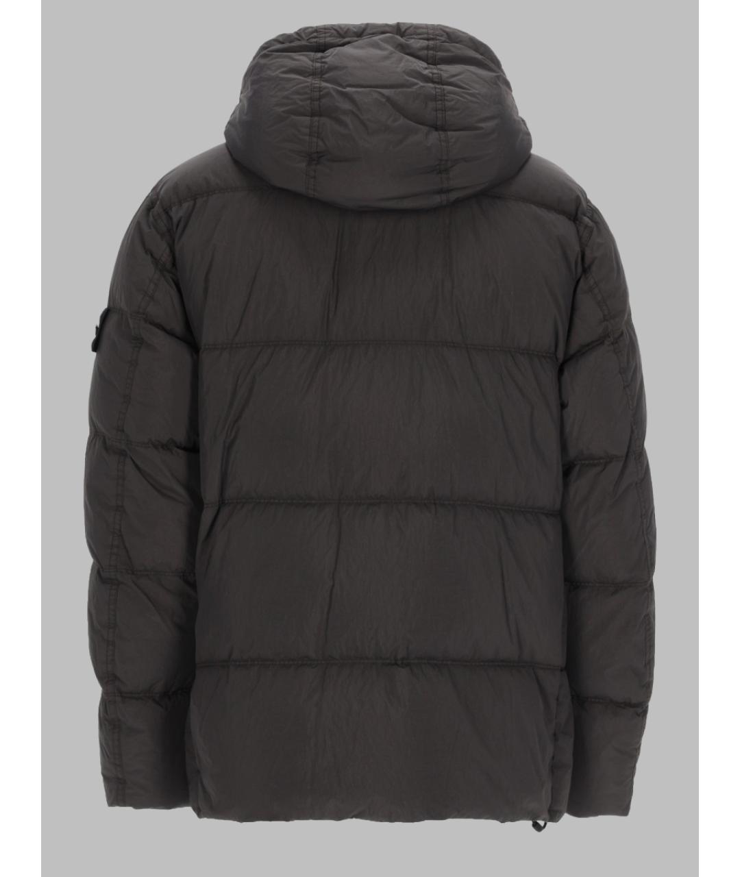 STONE ISLAND Антрацитовый полиамидовый пуховик, фото 2