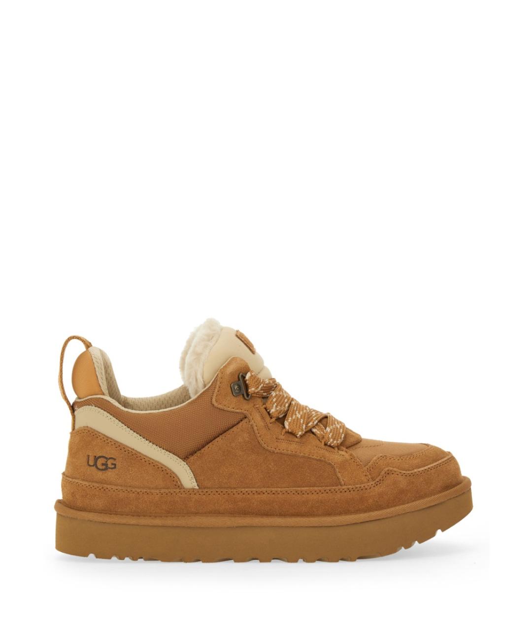 UGG Коричневые замшевые низкие кроссовки / кеды, фото 1