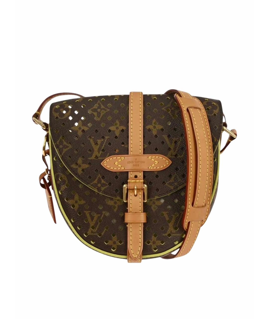LOUIS VUITTON Коричневая кожаная сумка через плечо, фото 1