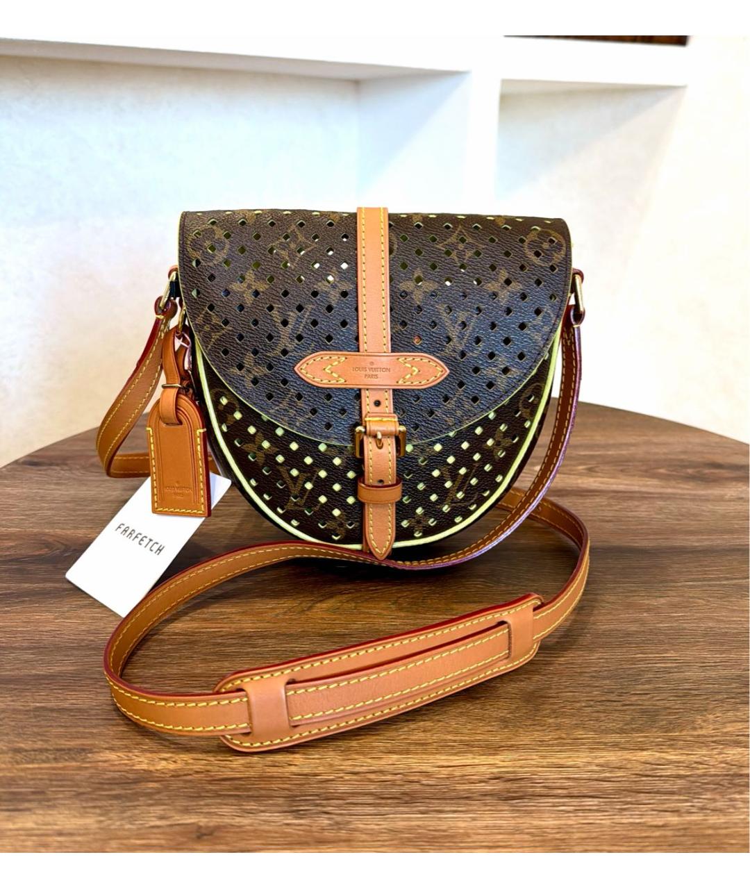 LOUIS VUITTON Коричневая кожаная сумка через плечо, фото 2