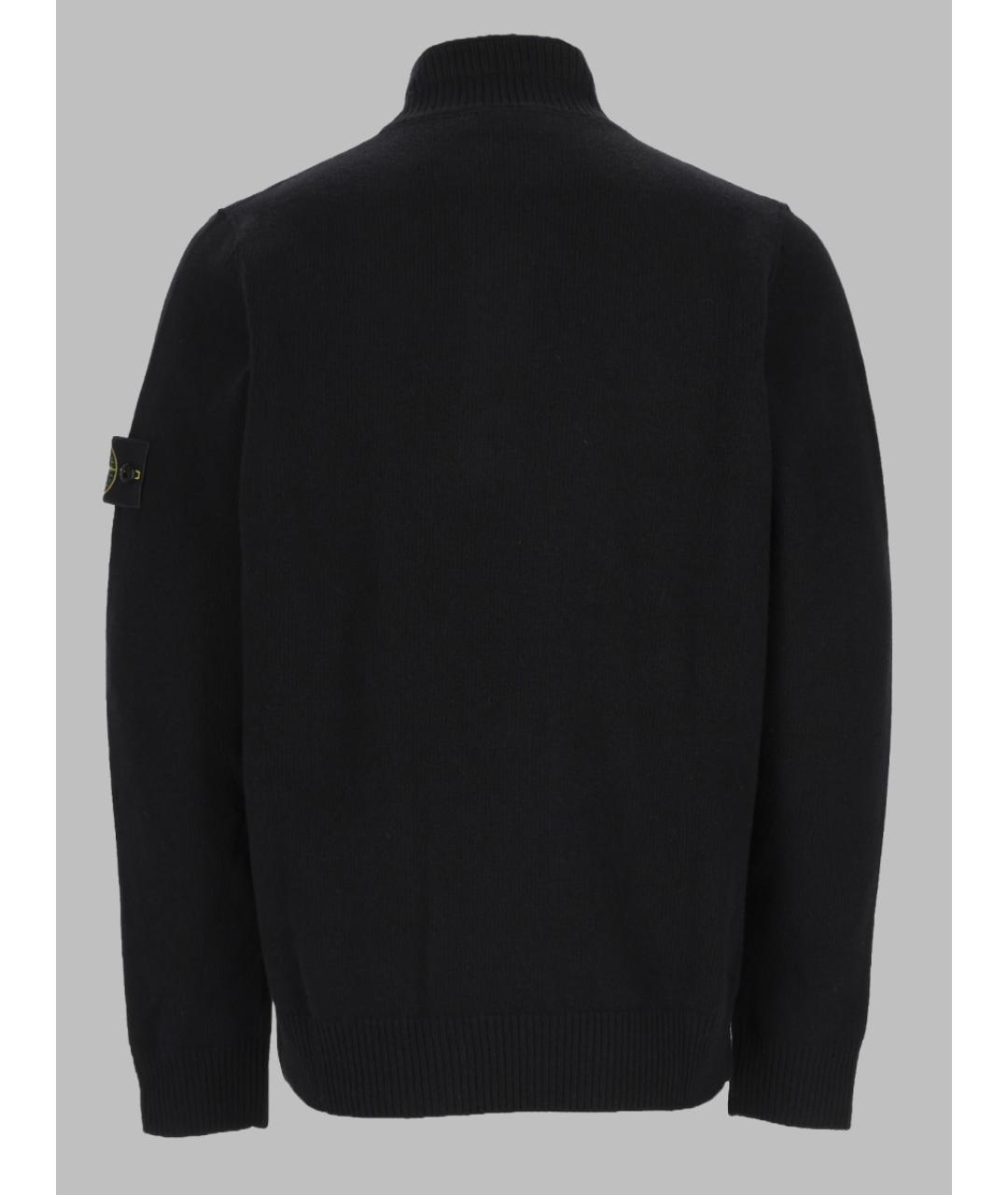 STONE ISLAND Черный шерстяной джемпер / свитер, фото 2