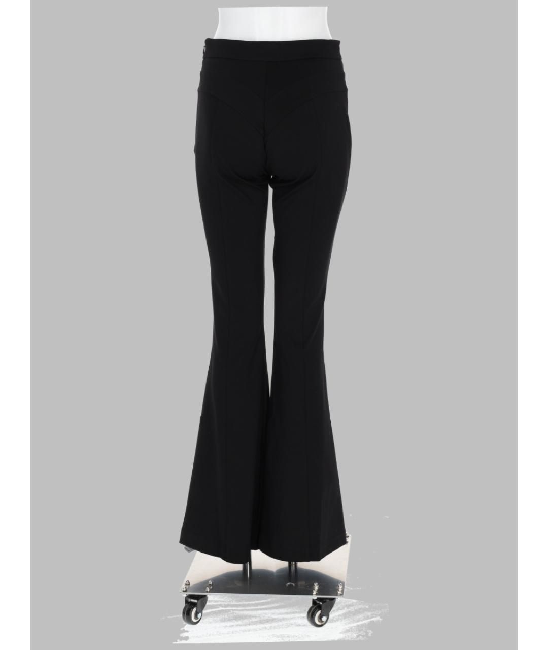 VERSACE JEANS COUTURE Черные вискозные прямые брюки, фото 2