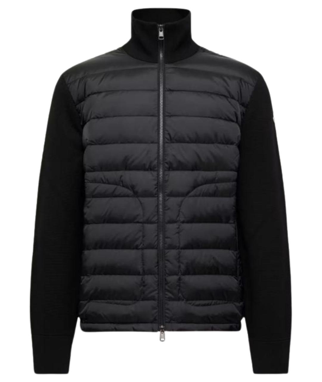 MONCLER Черный полиамидовый кардиган, фото 1