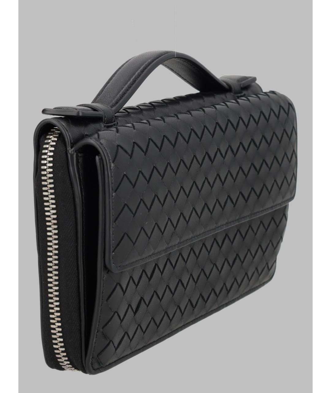 BOTTEGA VENETA Черный кожаный кошелек, фото 2