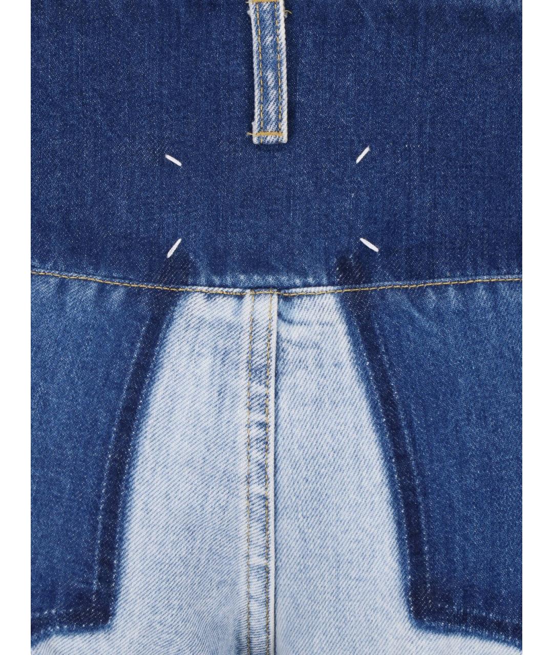 MAISON MARGIELA Голубые хлопковые джинсы клеш, фото 4
