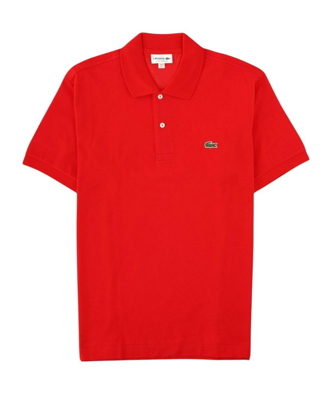 LACOSTE Красное хлопковое поло с коротким рукавом, фото 1