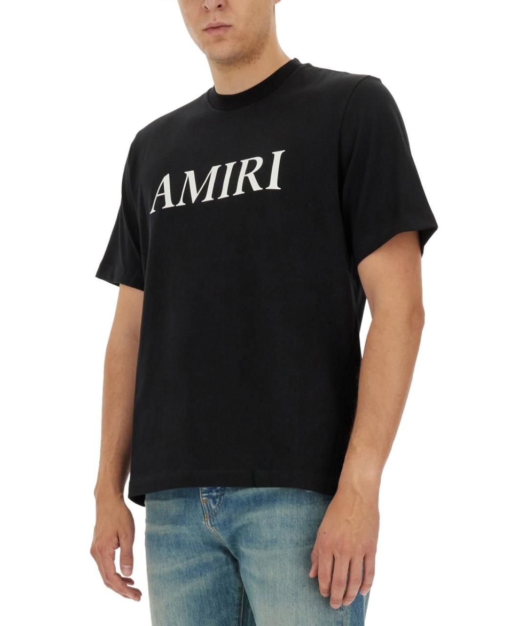AMIRI Черная хлопковая футболка, фото 8