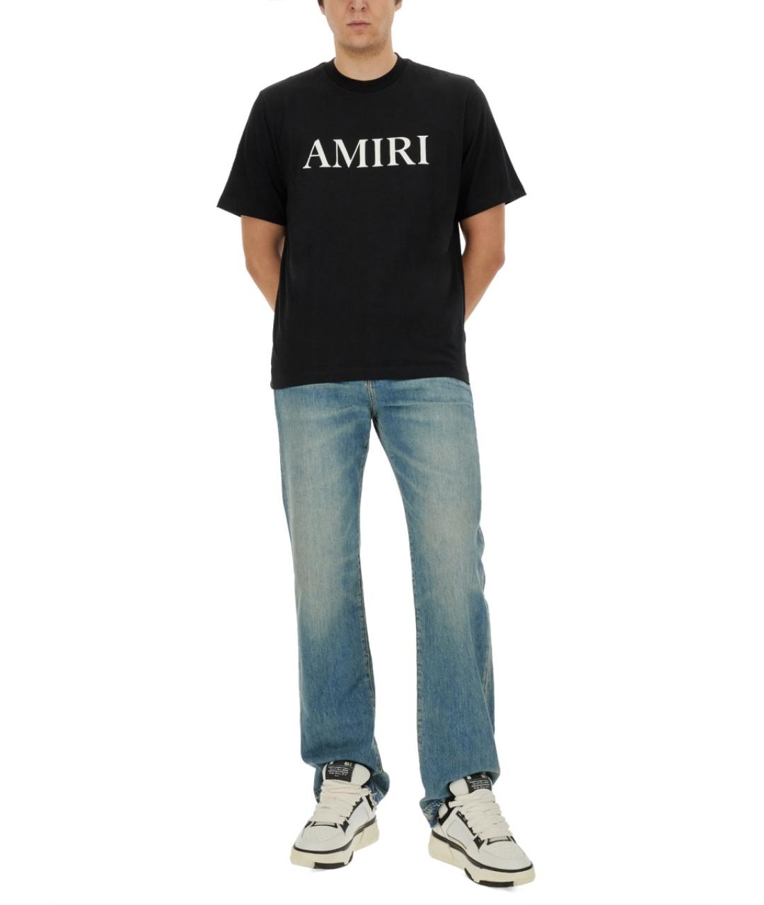 AMIRI Черная хлопковая футболка, фото 4