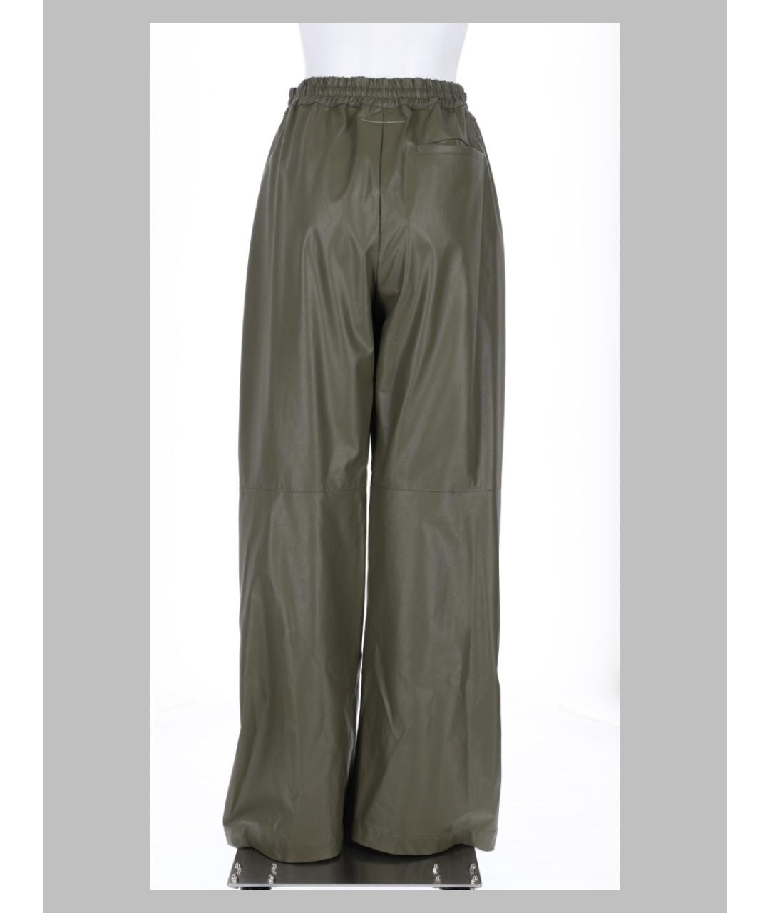 MM6 MAISON MARGIELA Коричневые вискозные прямые брюки, фото 2