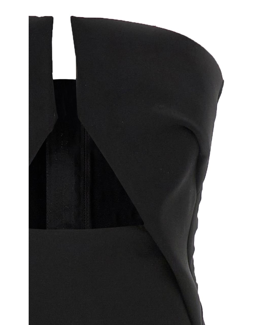 RICK OWENS Черное шерстяное вечернее платье, фото 3