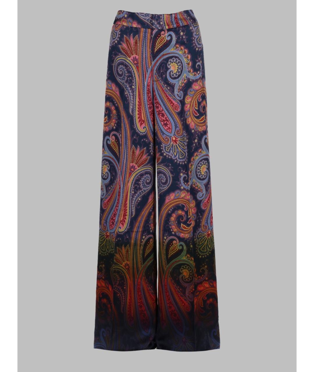 ETRO Мульти вискозные прямые брюки, фото 3