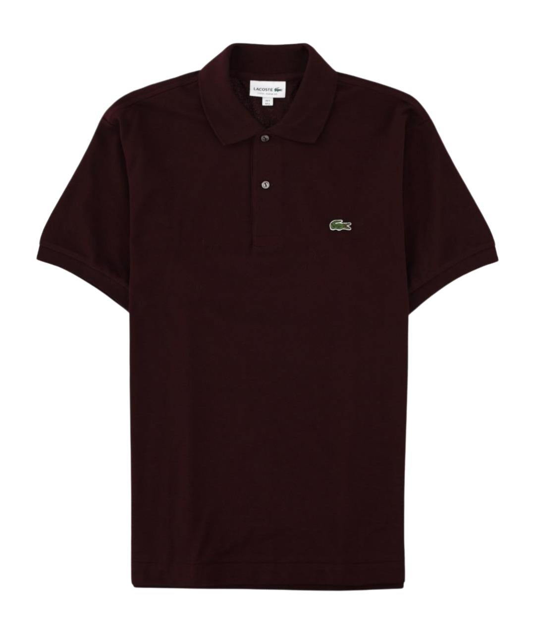 LACOSTE Коричневое хлопковое поло с коротким рукавом, фото 1