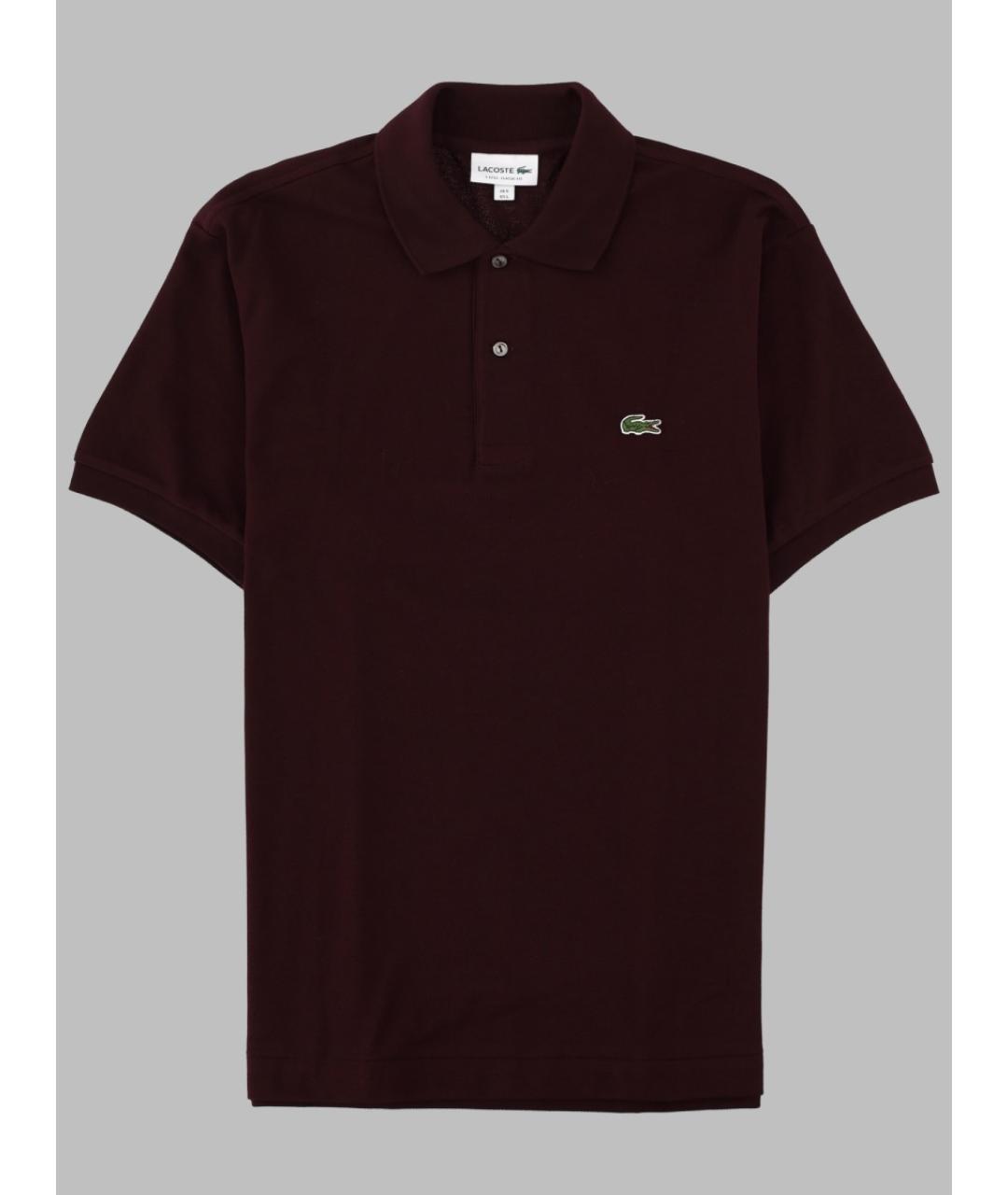 LACOSTE Коричневое хлопковое поло с коротким рукавом, фото 3