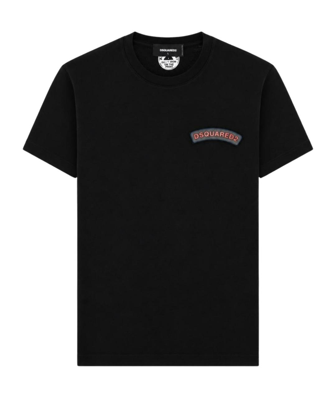 DSQUARED2 Черная хлопковая футболка, фото 1