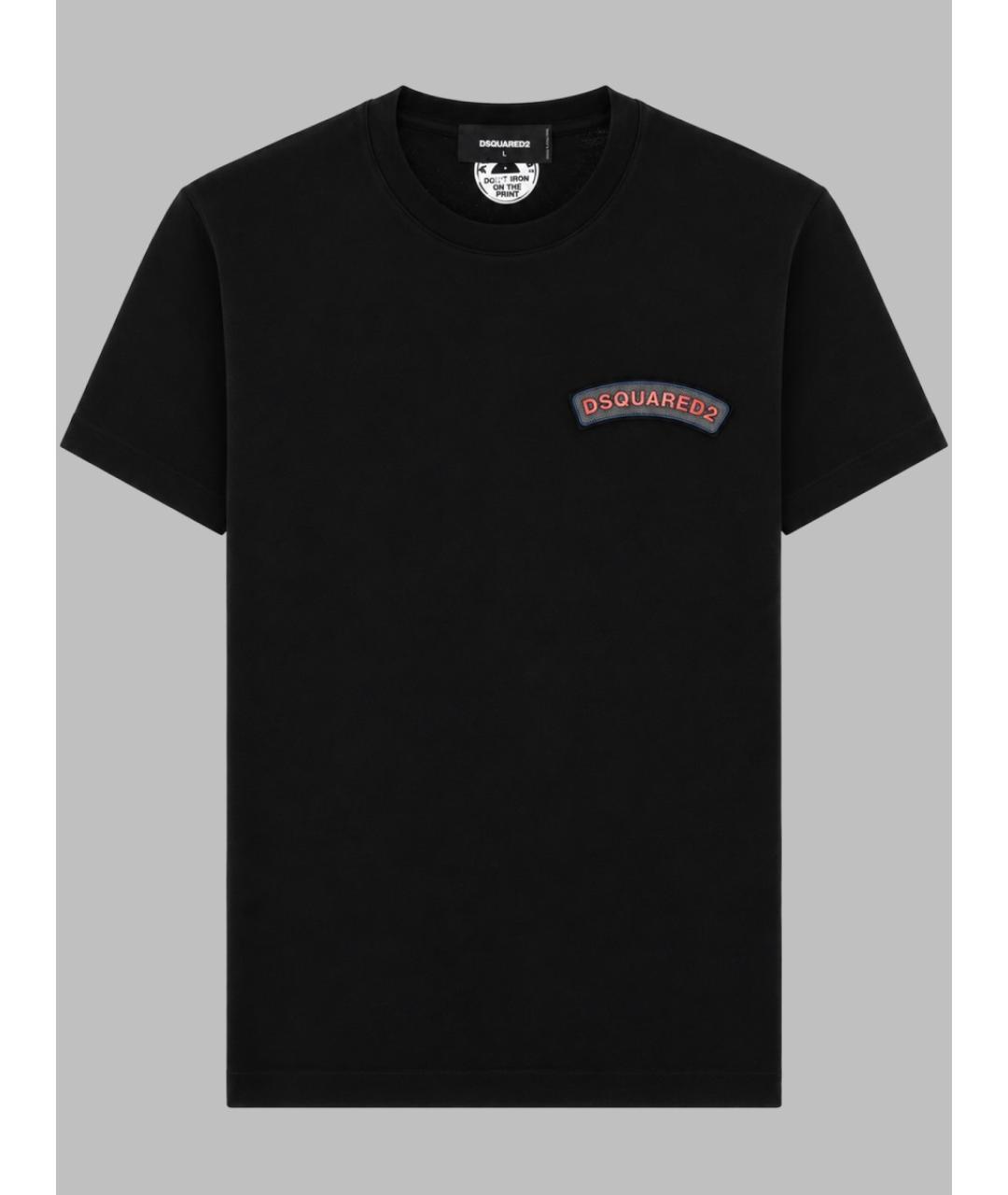 DSQUARED2 Черная хлопковая футболка, фото 3
