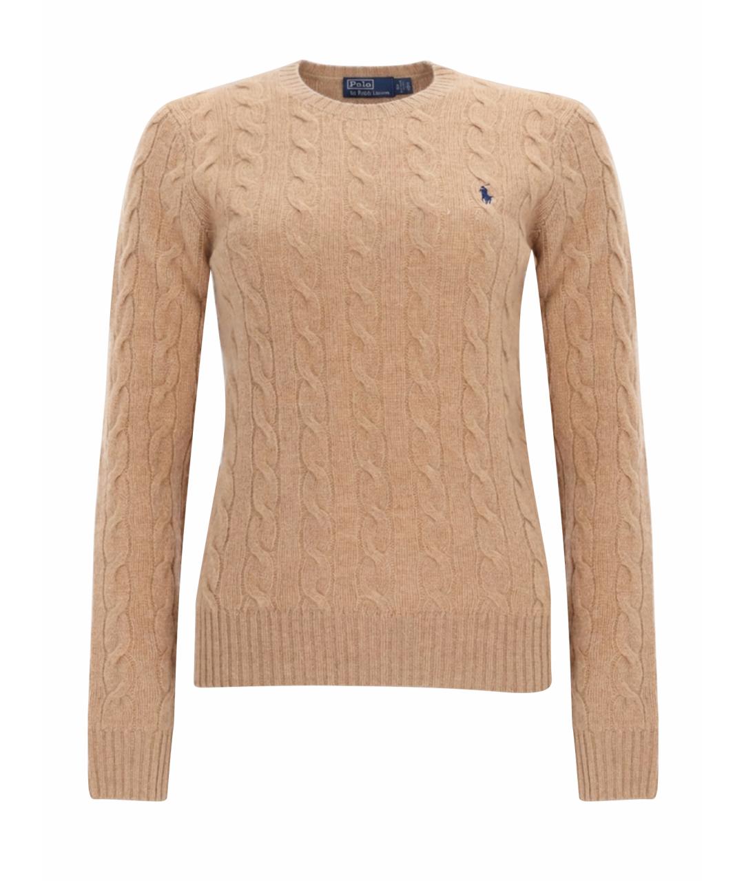 POLO RALPH LAUREN Коричневый шерстяной джемпер / свитер, фото 1