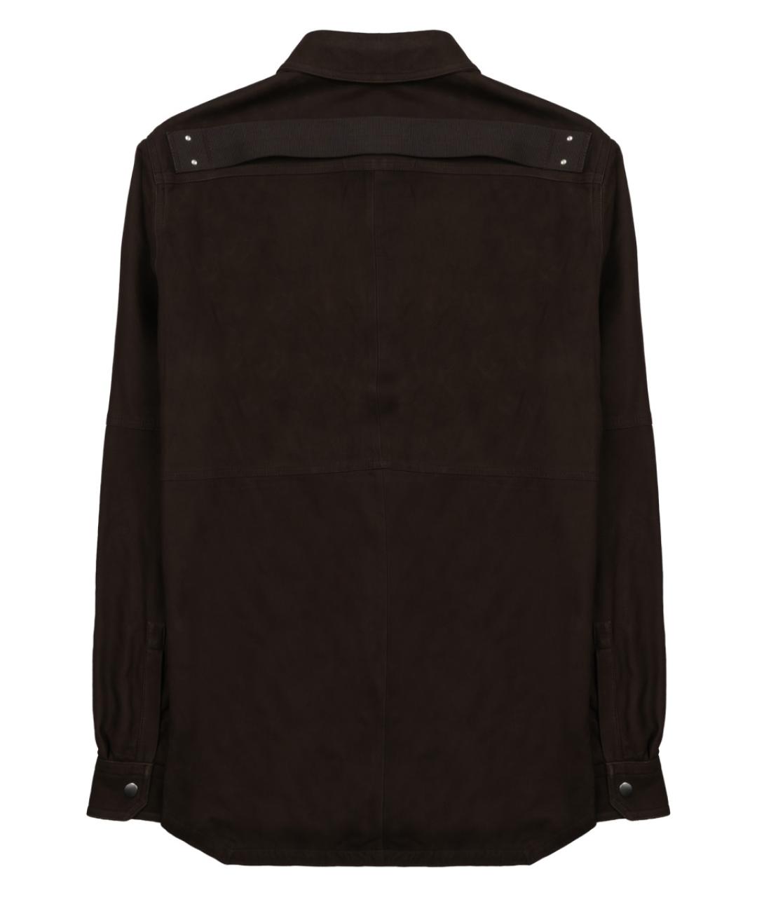 RICK OWENS Коричневая кожаная куртка, фото 2
