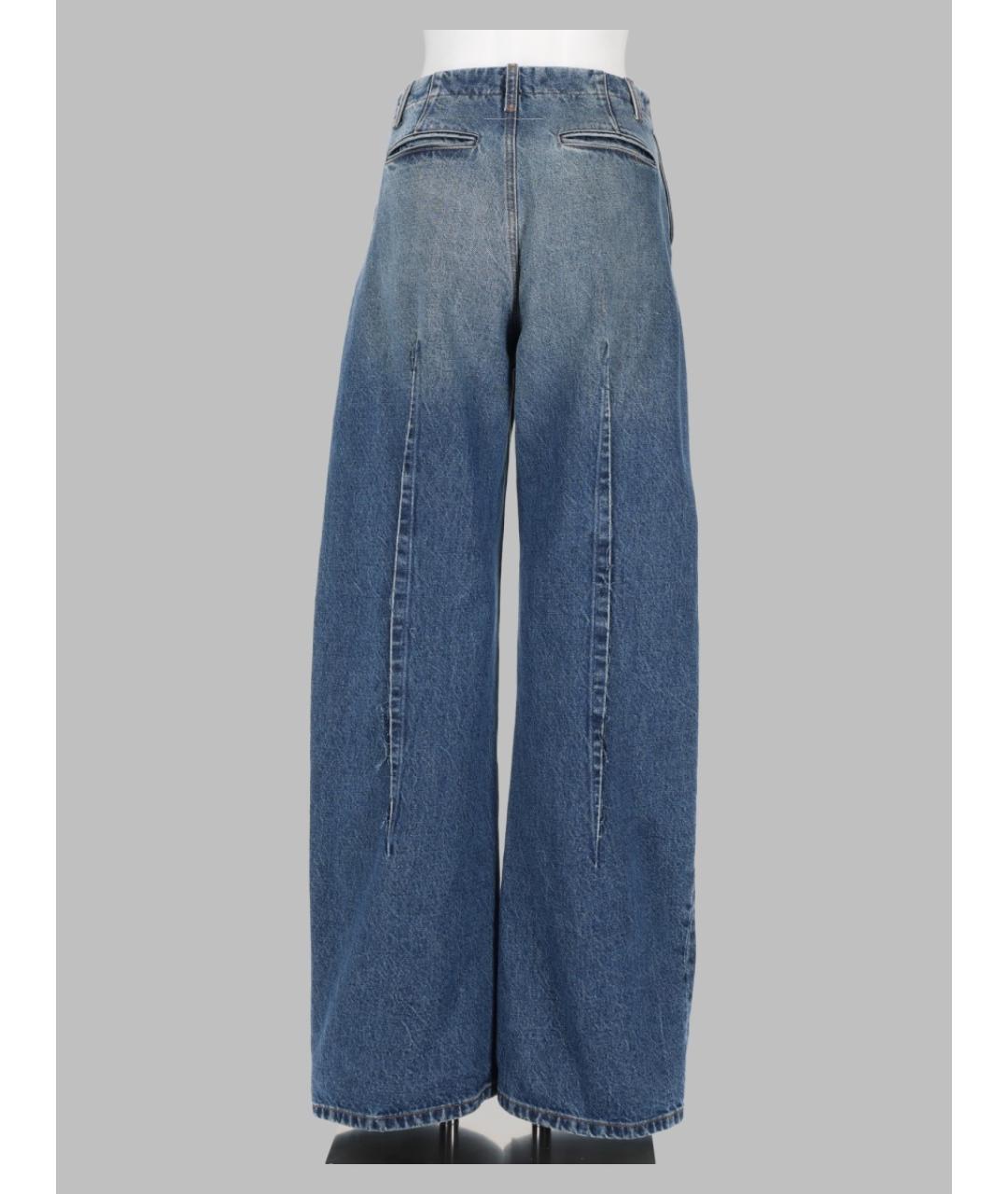 MM6 MAISON MARGIELA Синие хлопковые прямые джинсы, фото 2