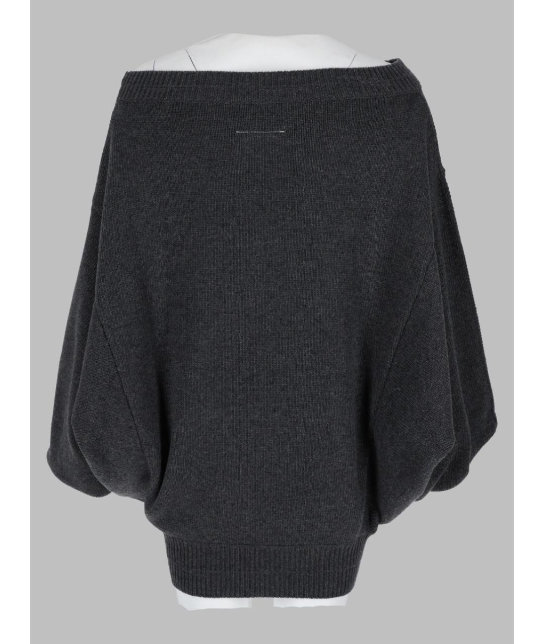 MM6 MAISON MARGIELA Серое шерстяное повседневное платье, фото 2