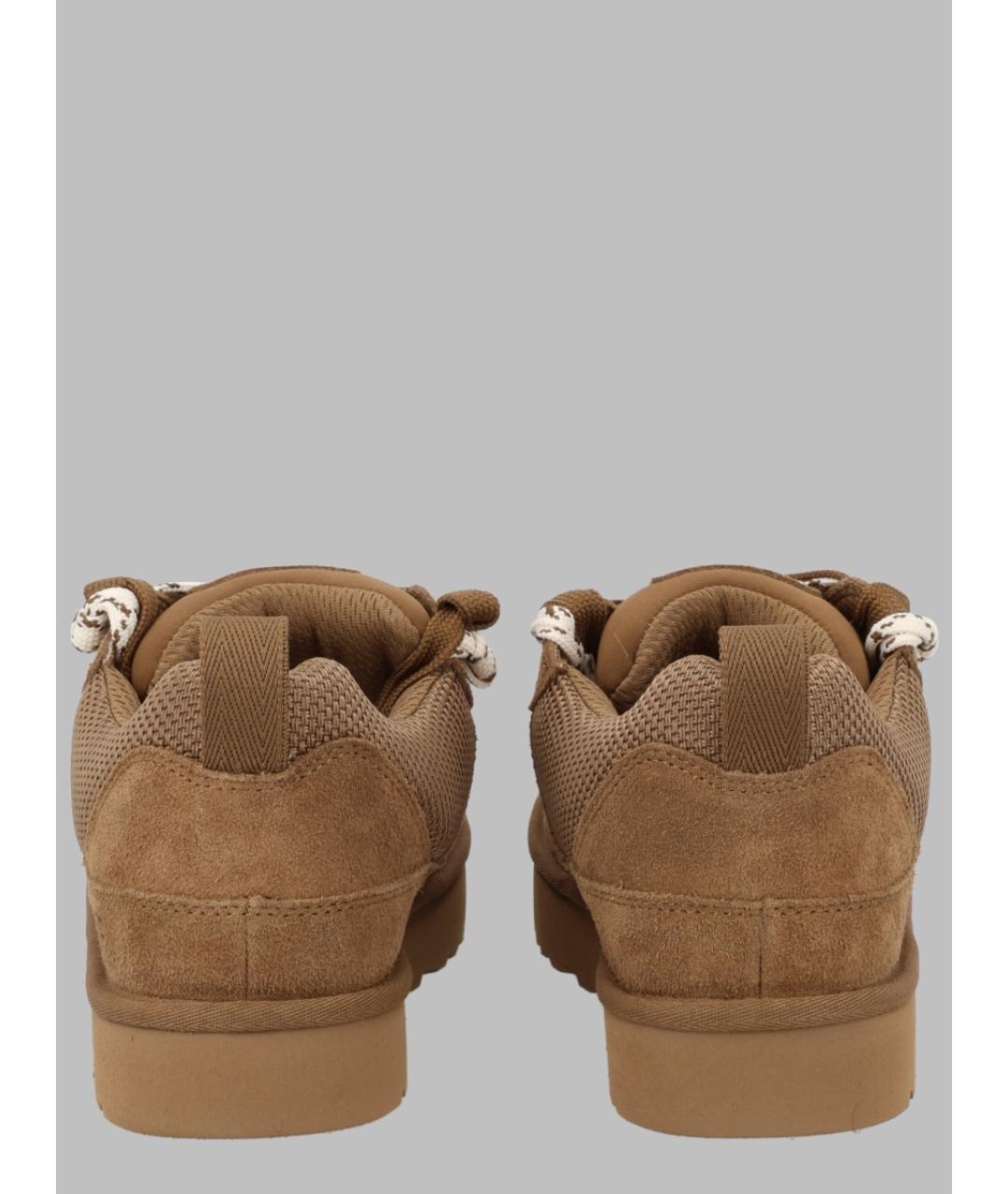 UGG Бежевые замшевые низкие кроссовки / кеды, фото 3