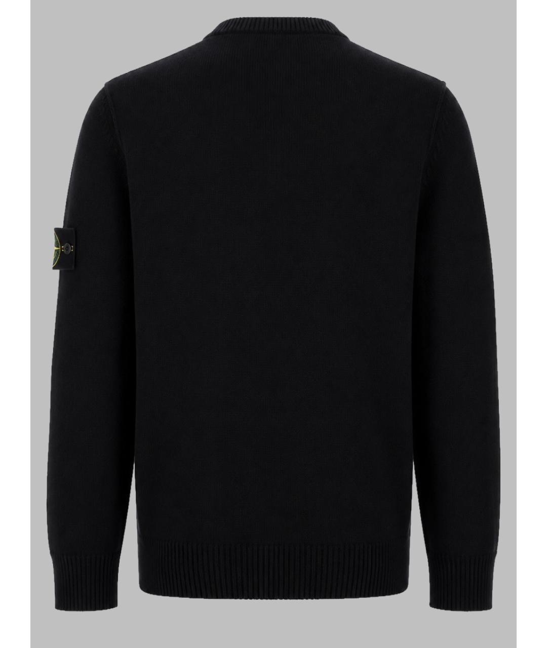 STONE ISLAND Черный шерстяной джемпер / свитер, фото 2