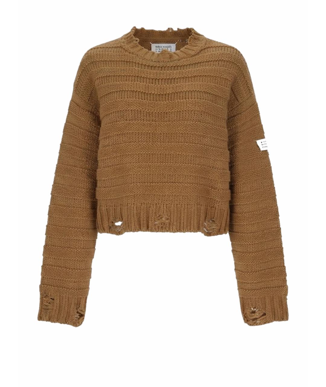 MM6 MAISON MARGIELA Бежевый шерстяной джемпер / свитер, фото 1