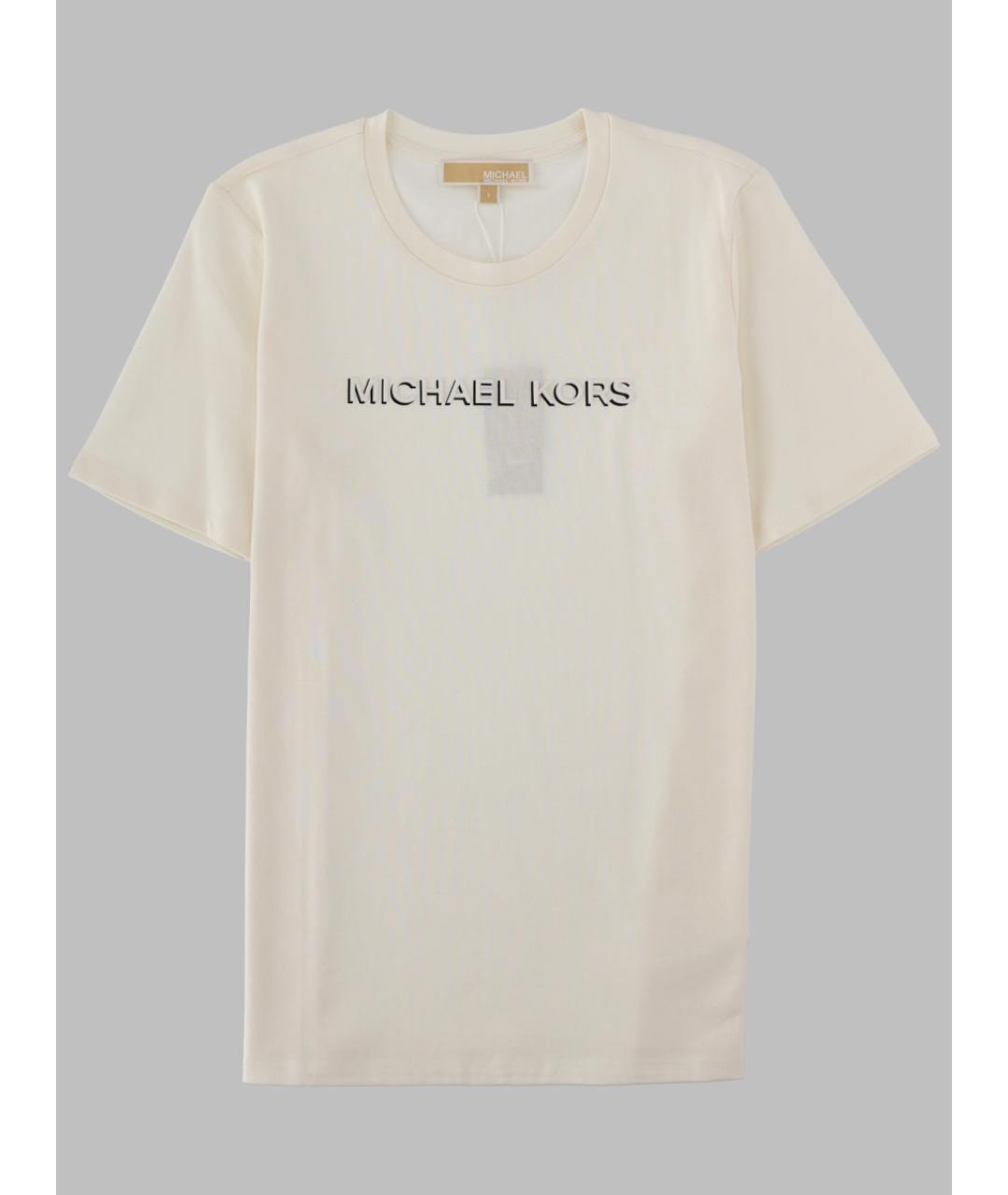 MICHAEL KORS Белая хлопковая футболка, фото 3