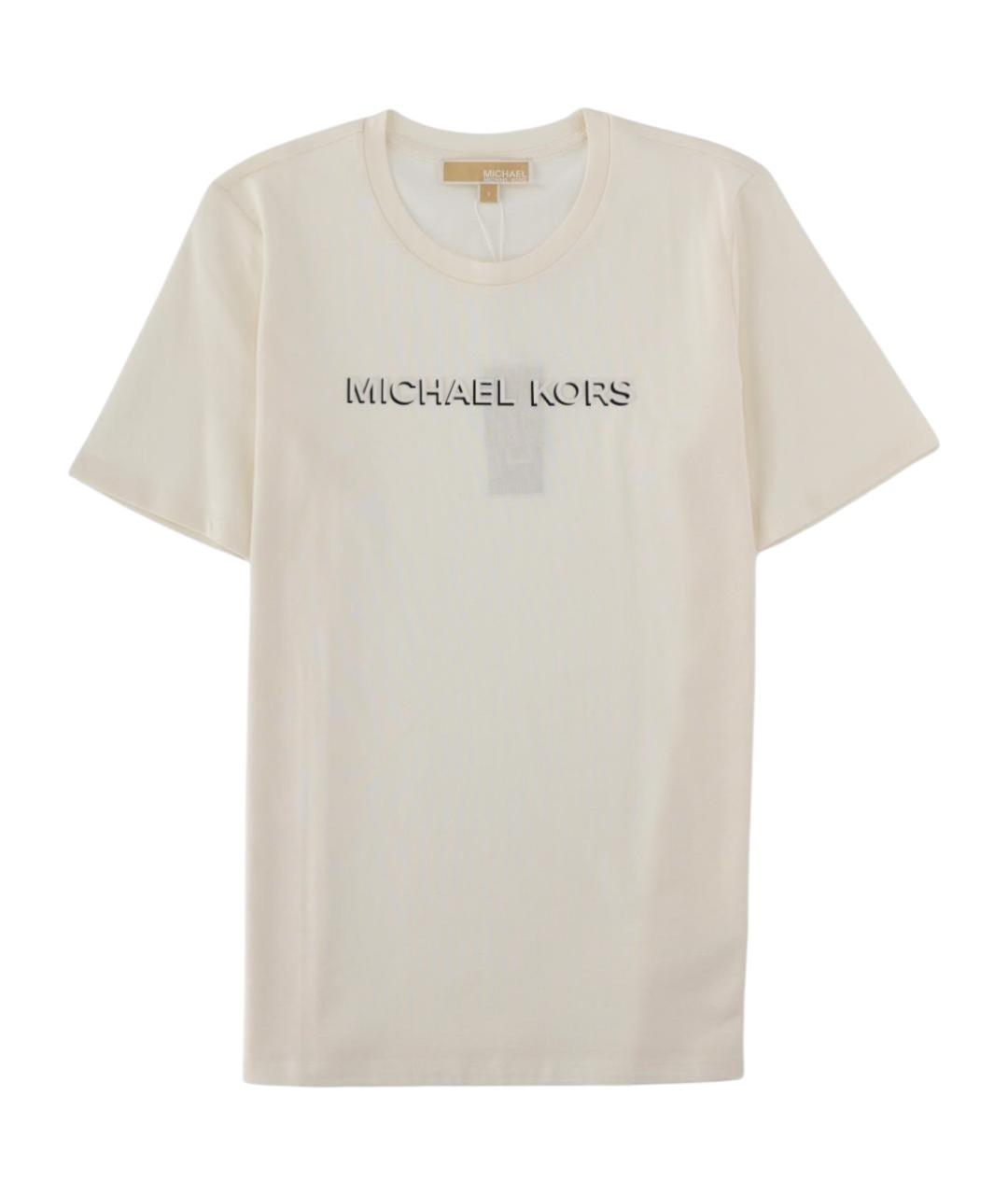 MICHAEL KORS Белая хлопковая футболка, фото 1