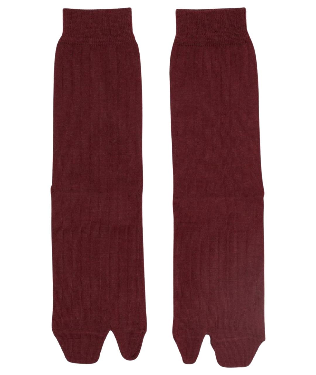 MAISON MARGIELA Бордовые носки, чулки и колготы, фото 1