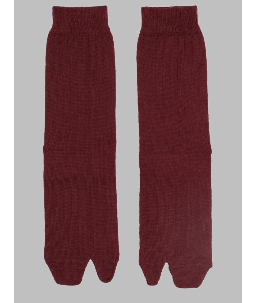 MAISON MARGIELA Бордовые носки, чулки и колготы, фото 3