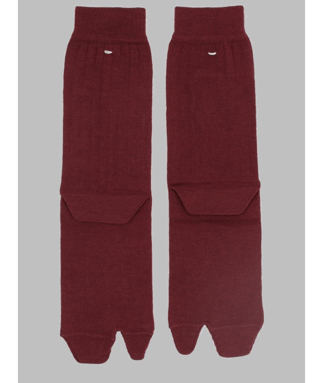 MAISON MARGIELA Бордовые носки, чулки и колготы, фото 2