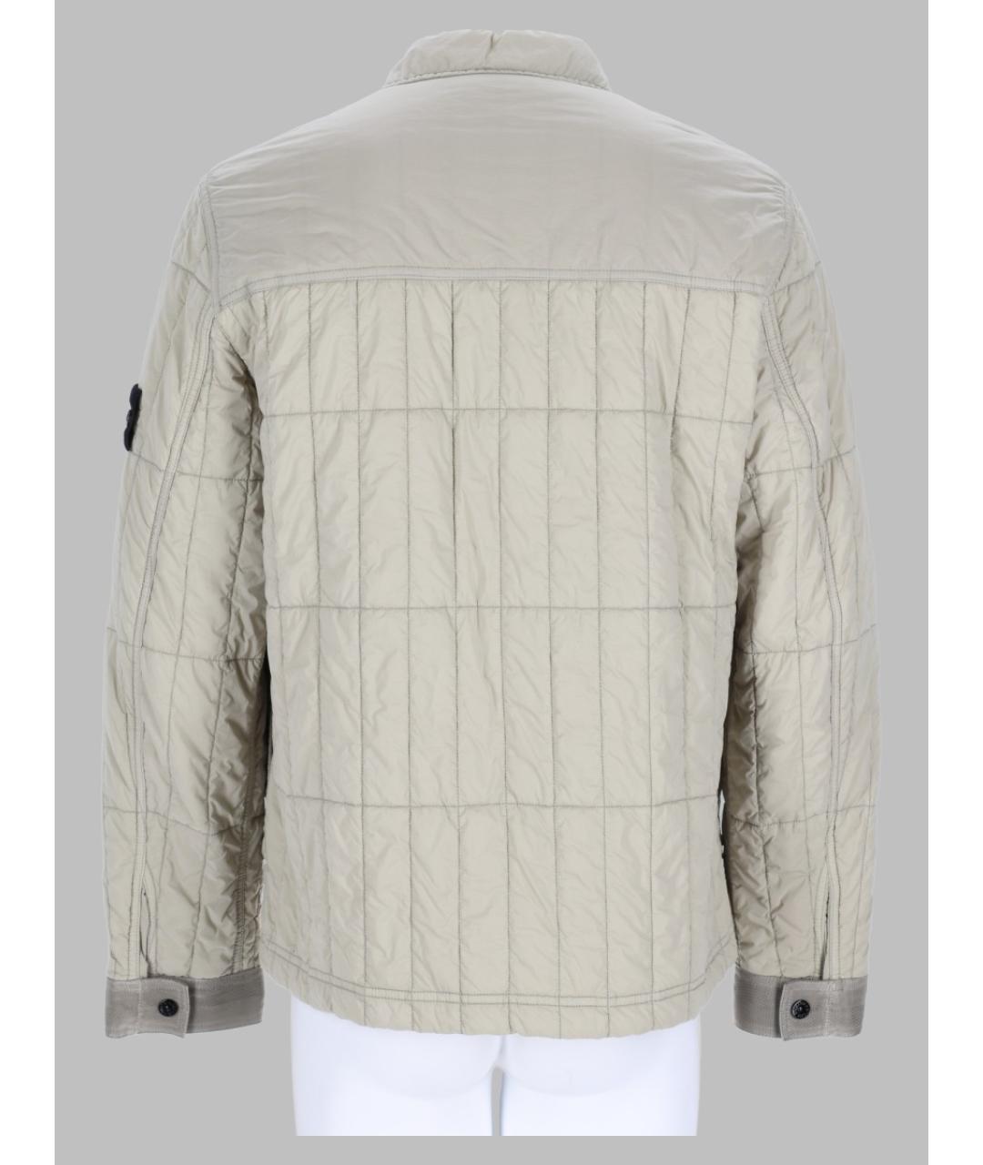 STONE ISLAND Бежевая полиамидовая куртка, фото 2