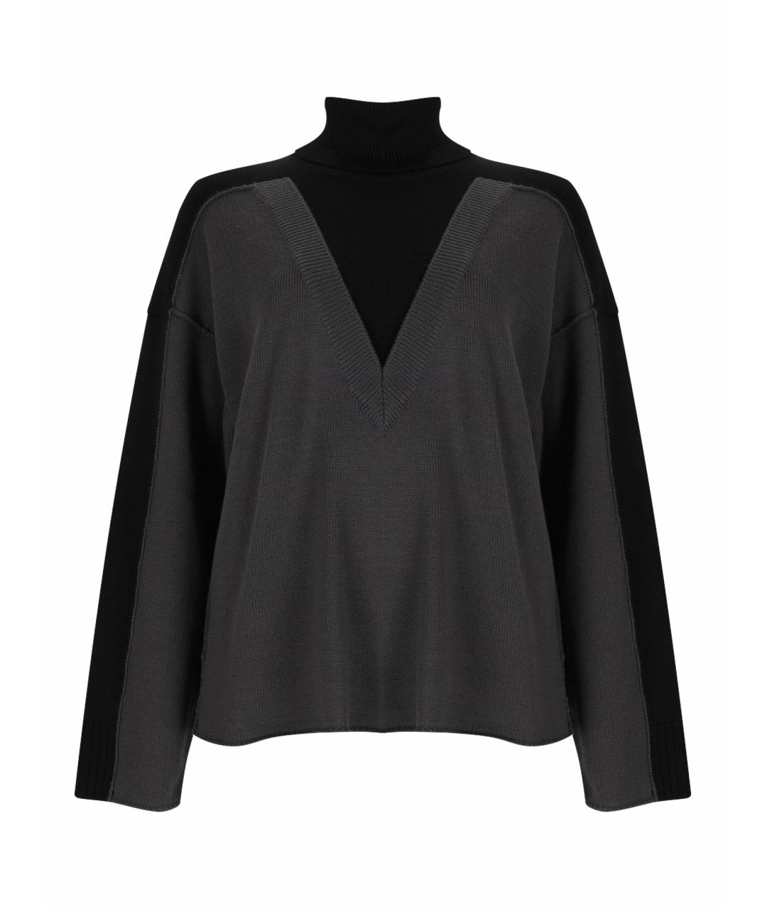 MM6 MAISON MARGIELA Черный шерстяной джемпер / свитер, фото 1