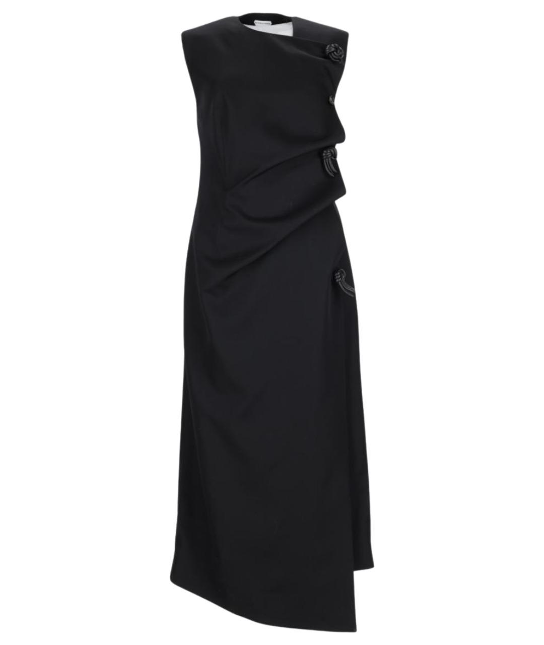 BOTTEGA VENETA Черное шерстяное платье, фото 1