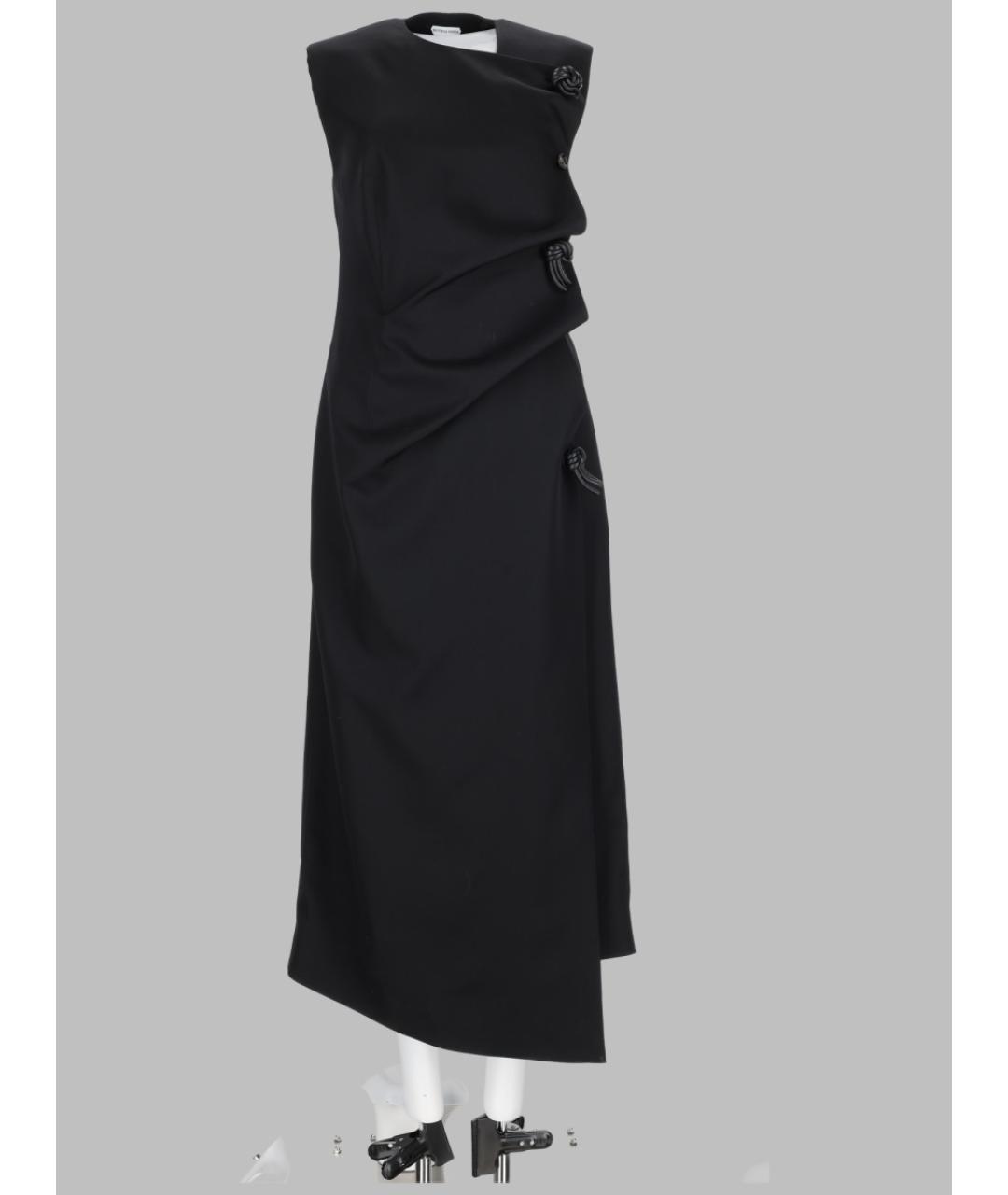 BOTTEGA VENETA Черное шерстяное платье, фото 3