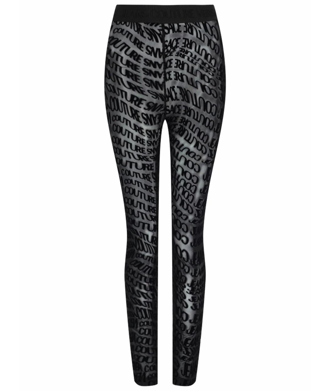 VERSACE JEANS COUTURE Черные полиэстеровые леггинсы и велосипедки, фото 1