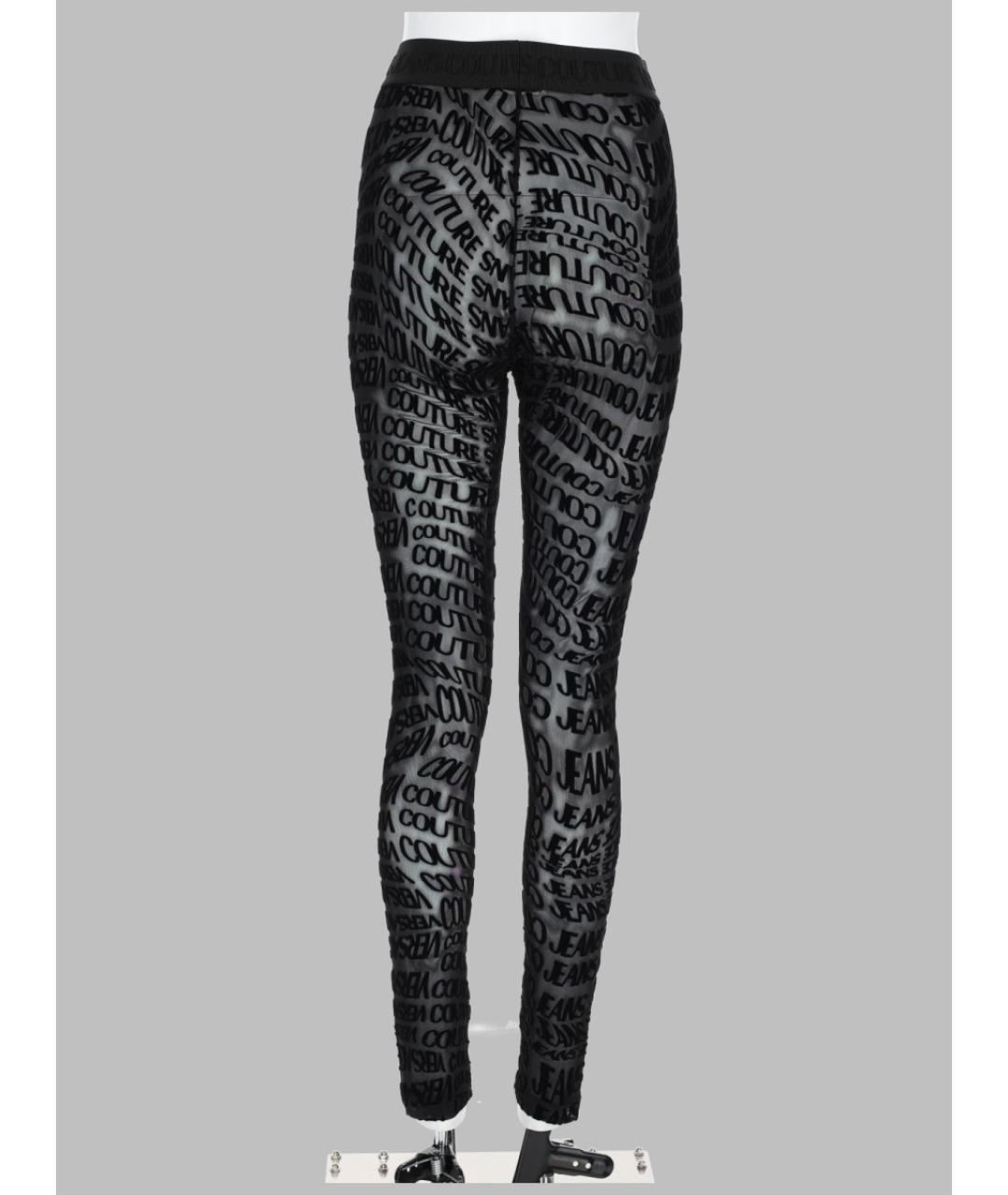 VERSACE JEANS COUTURE Черные полиэстеровые леггинсы и велосипедки, фото 2
