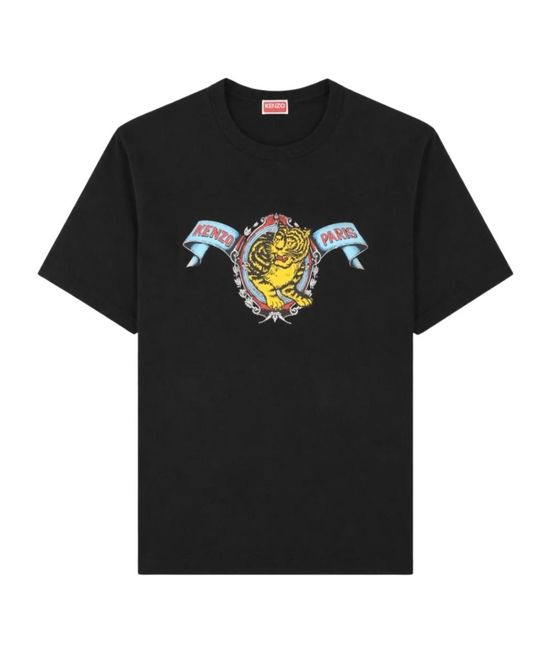 KENZO Черная хлопковая футболка, фото 1