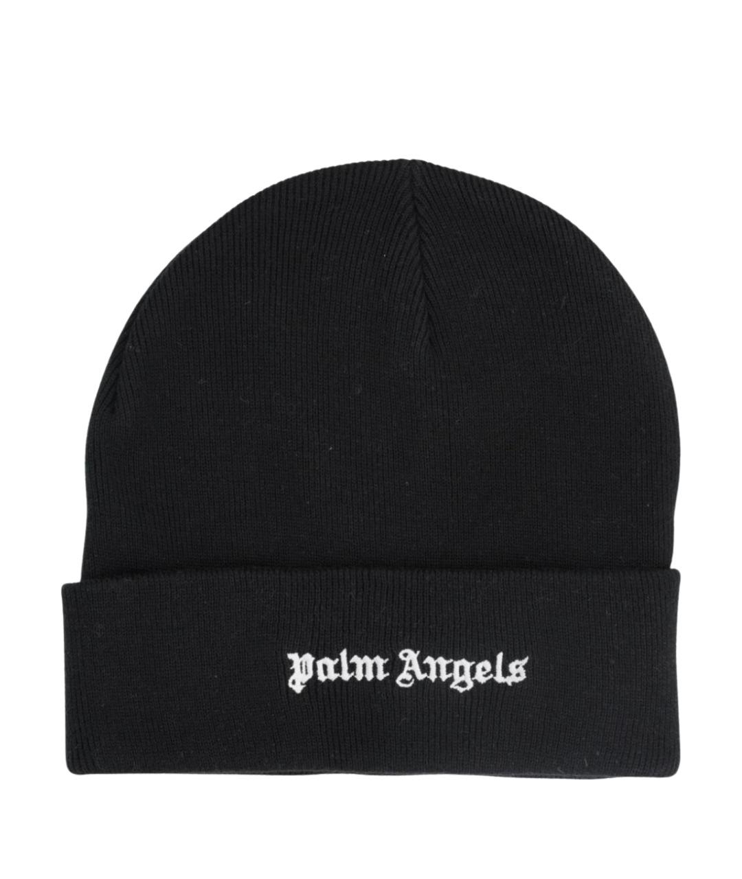 PALM ANGELS Черная хлопковая шапка, фото 1