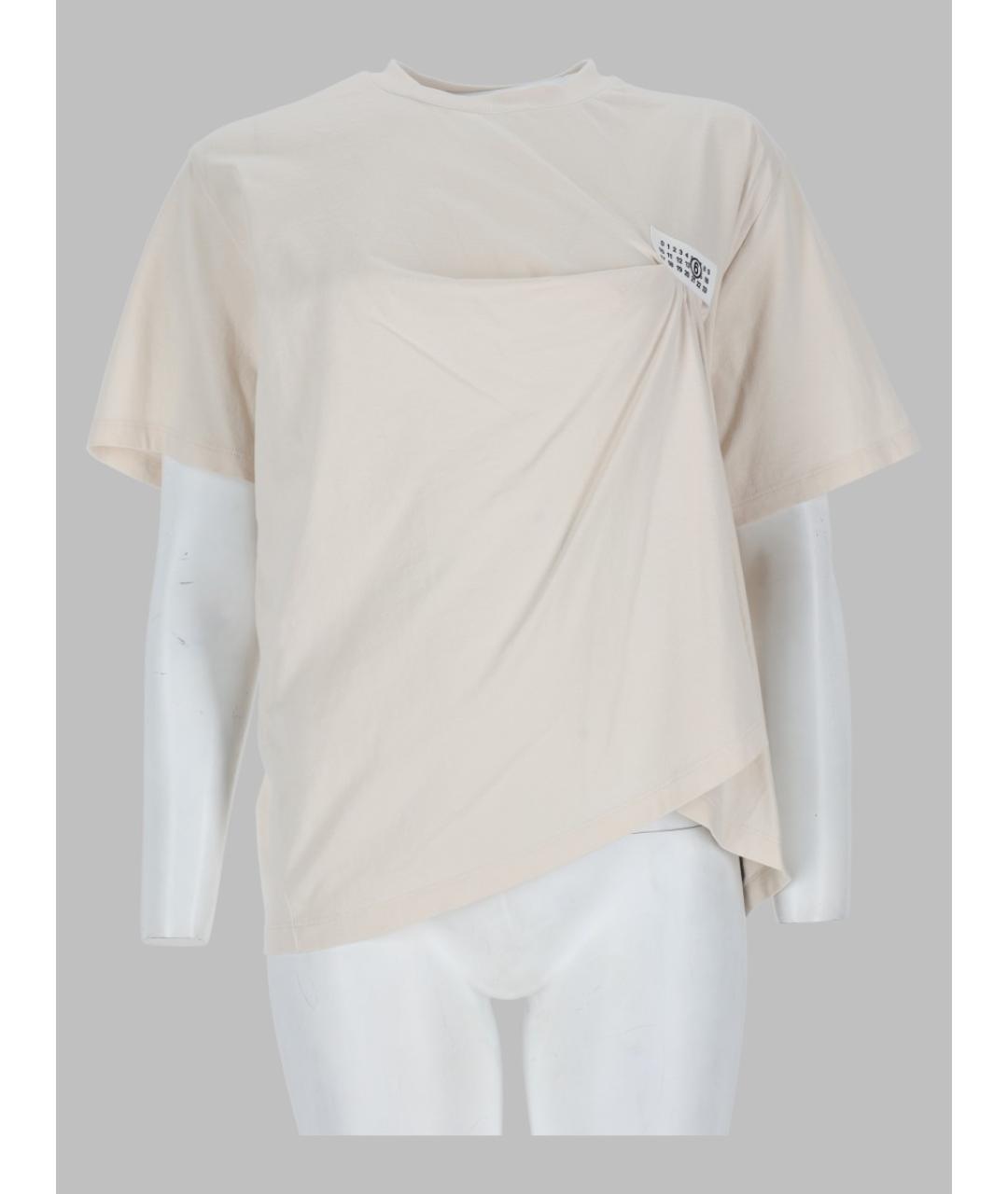 MM6 MAISON MARGIELA Белая хлопковая футболка, фото 3