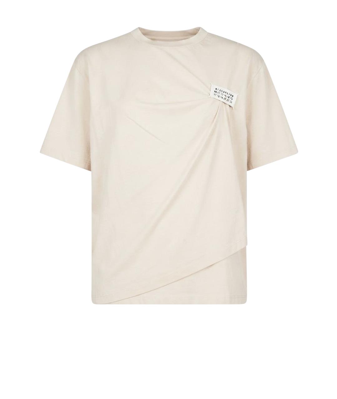 MM6 MAISON MARGIELA Белая хлопковая футболка, фото 1