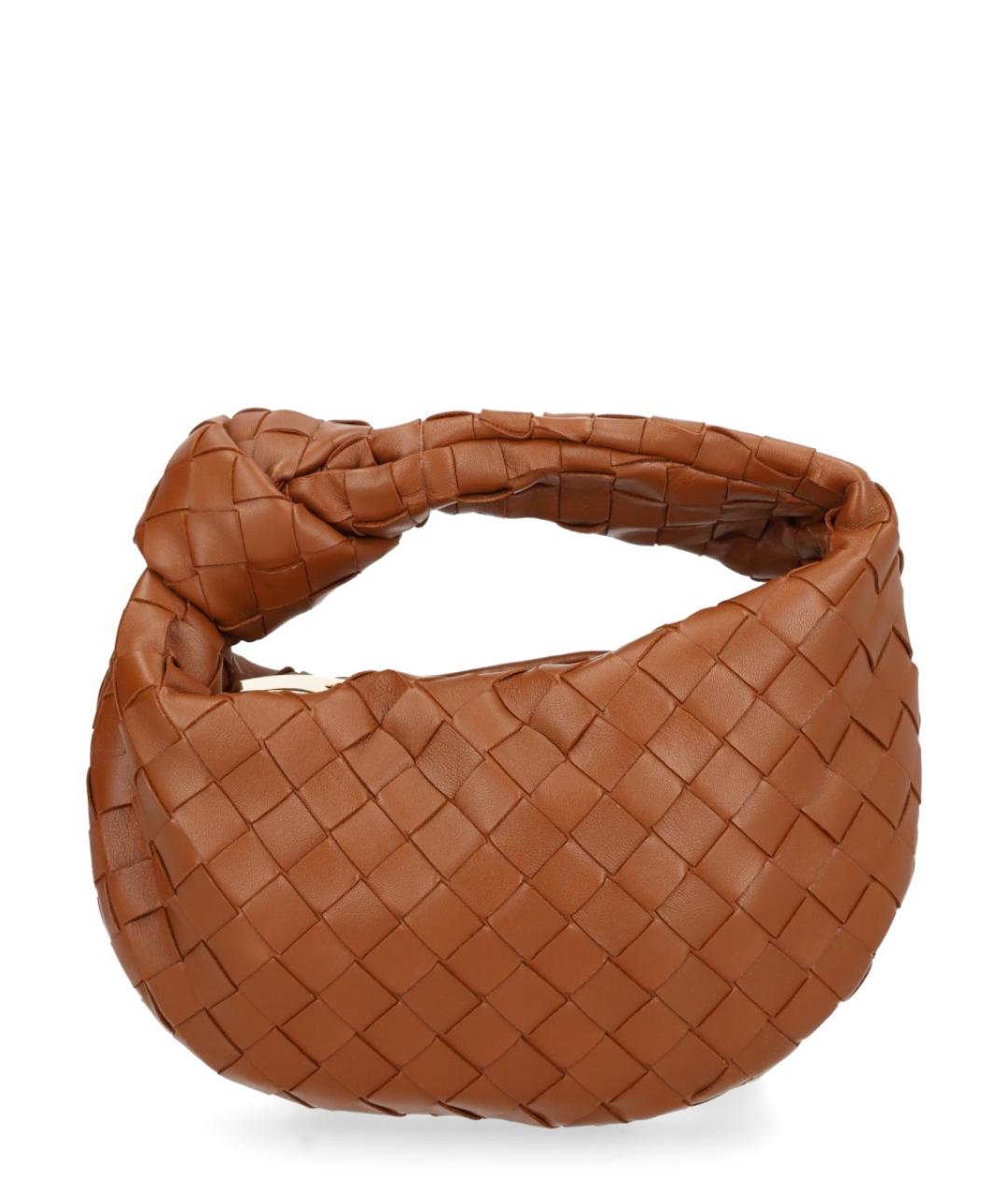 BOTTEGA VENETA Коричневая кожаная сумка с короткими ручками, фото 1
