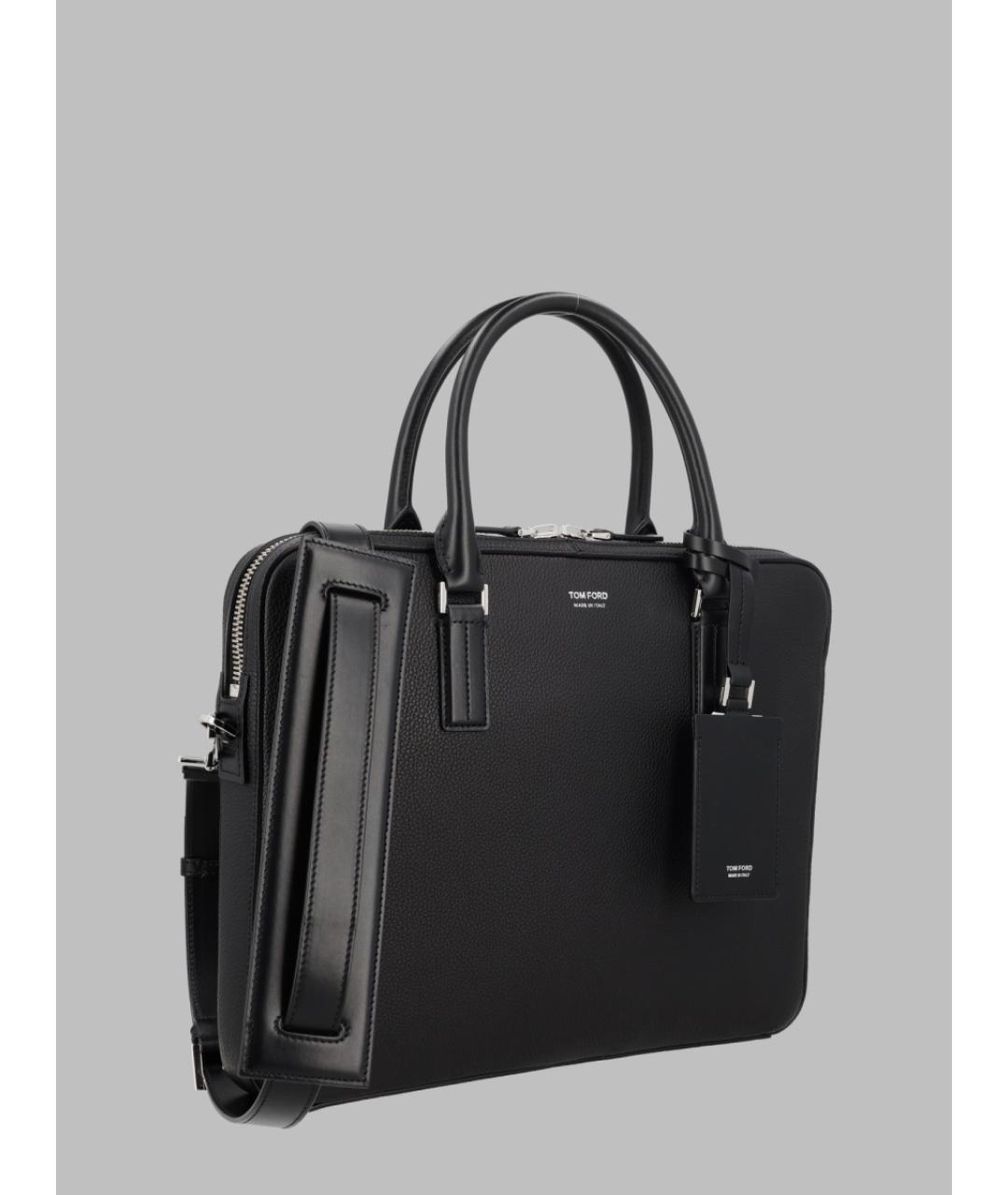 TOM FORD Черный кожаный портфель, фото 2