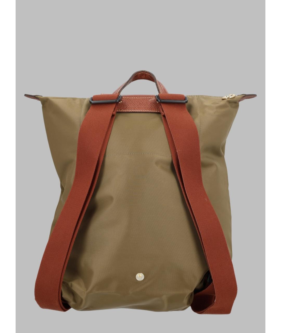 LONGCHAMP Зеленый синтетический рюкзак, фото 2