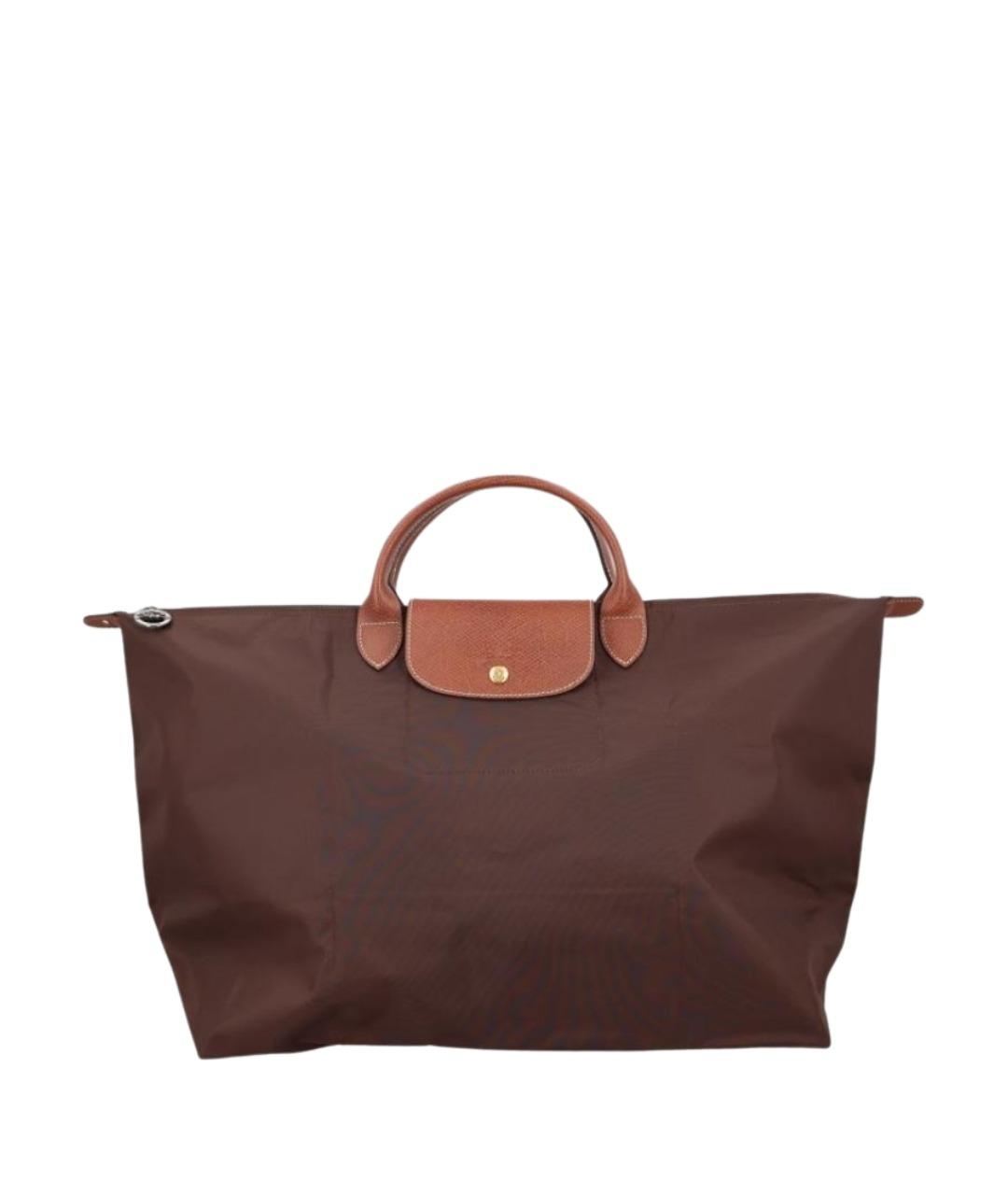 LONGCHAMP Коричневая синтетическая сумка тоут, фото 1