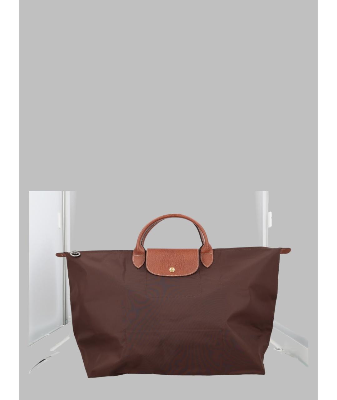LONGCHAMP Коричневая синтетическая сумка тоут, фото 3