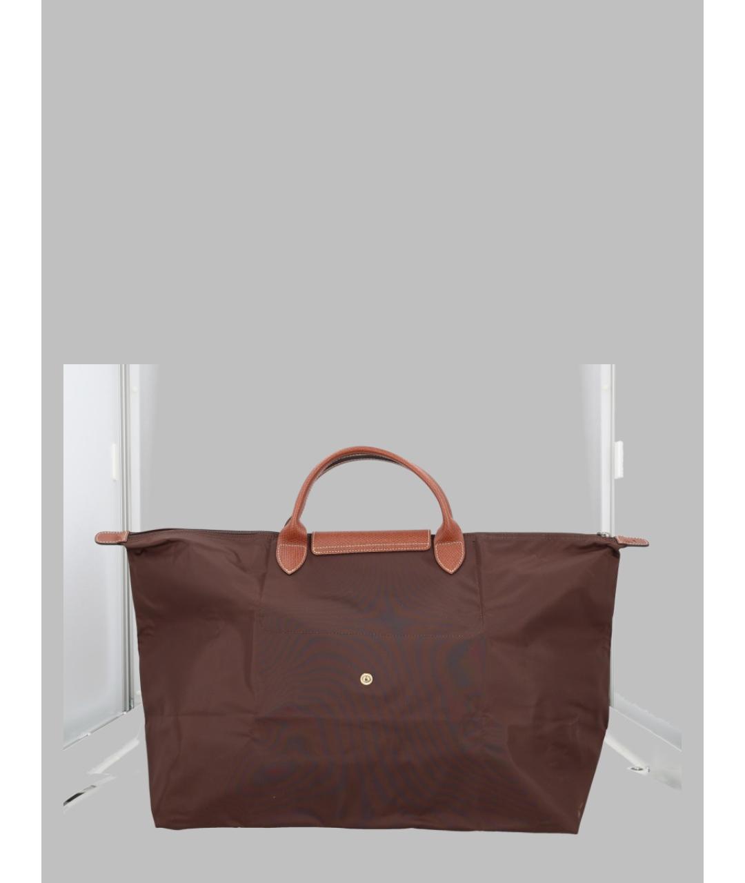 LONGCHAMP Коричневая синтетическая сумка тоут, фото 2