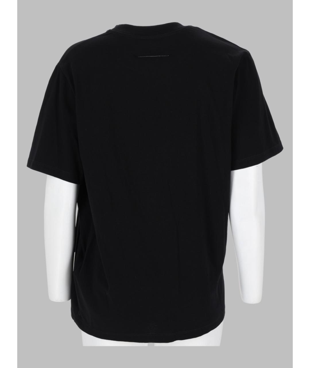 MM6 MAISON MARGIELA Черная хлопковая футболка, фото 2