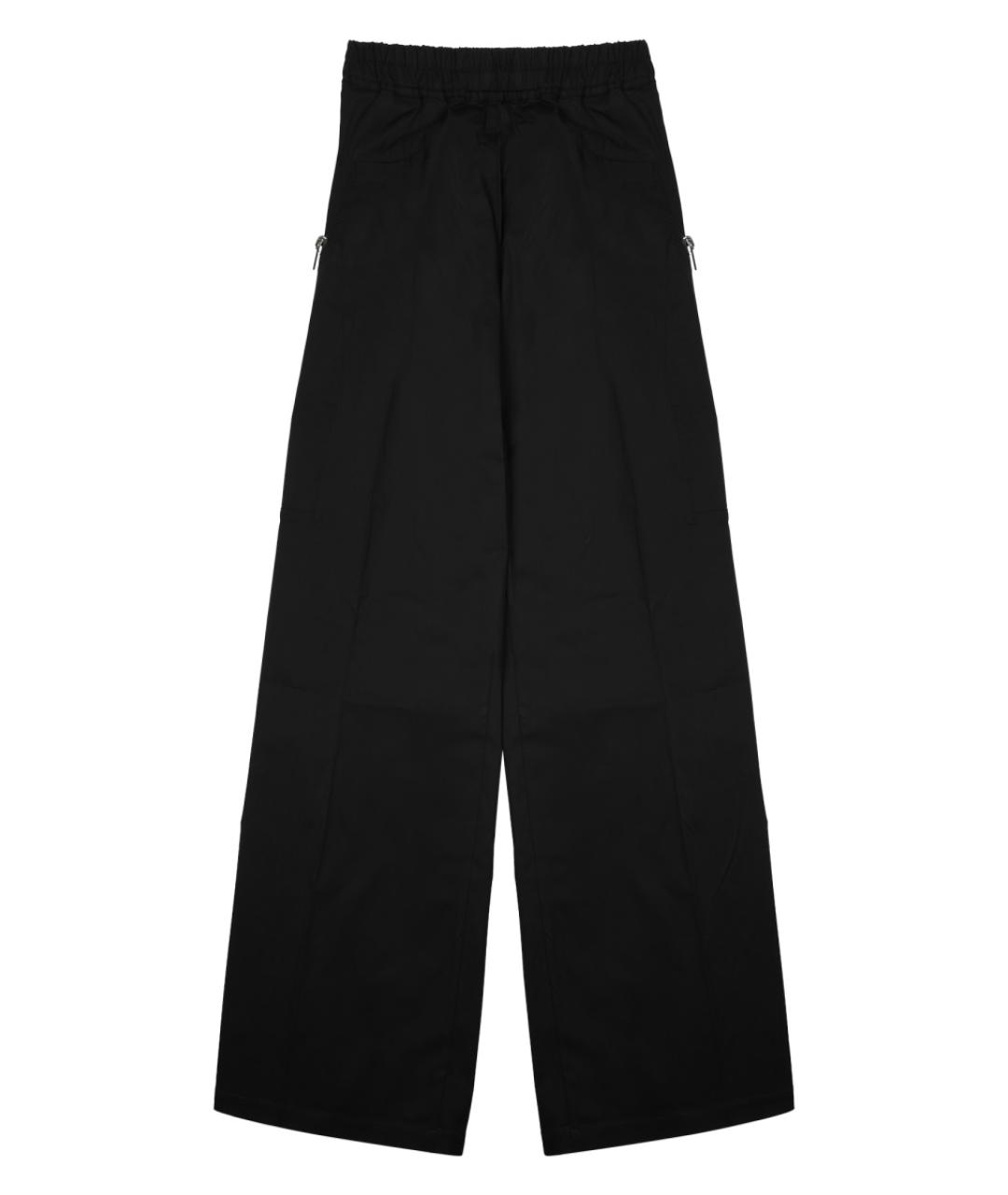 RICK OWENS Черные хлопковые повседневные брюки, фото 2