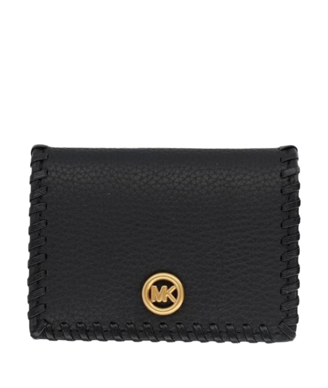 MICHAEL KORS Черный кожаный кошелек, фото 1